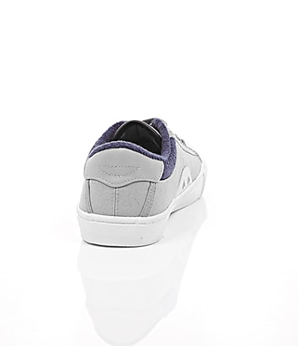 360 degree animation of product Grey canvas plimsolls frame-15