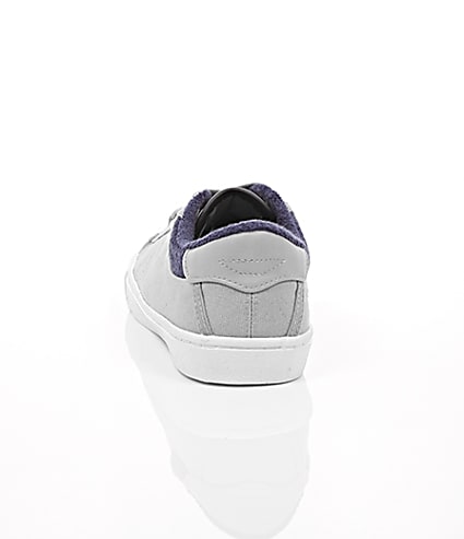 360 degree animation of product Grey canvas plimsolls frame-16