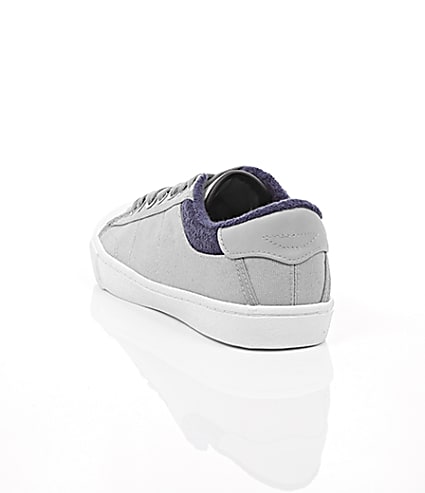 360 degree animation of product Grey canvas plimsolls frame-17