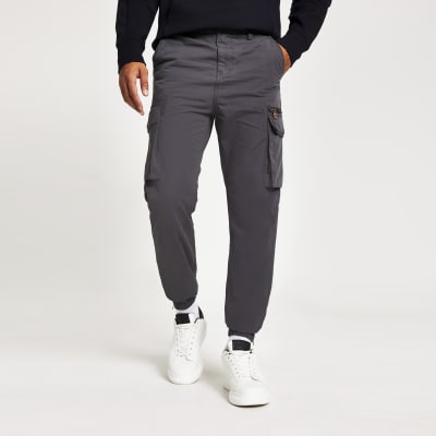 river island black cargo pants