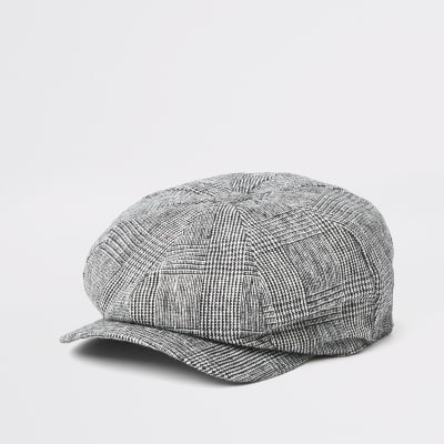 baker boy hat grey