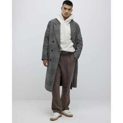 Grey Check Overcoat