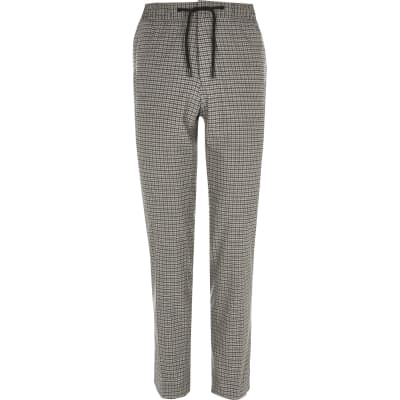 skinny check joggers