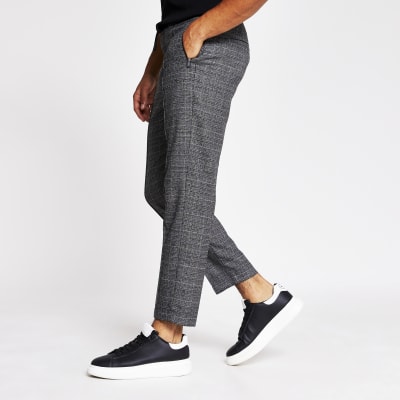 checked smart joggers