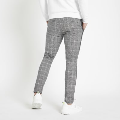 black check skinny trousers