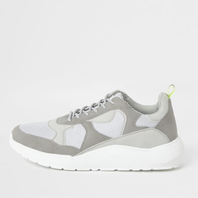 river island grey trainers