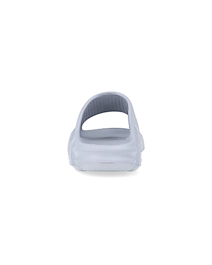 360 degree animation of product Grey chunky sole sliders frame-9