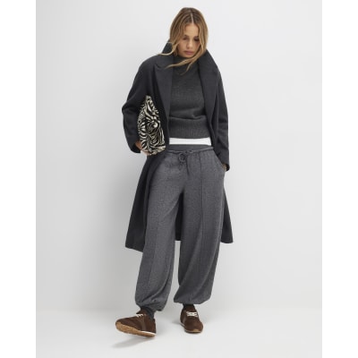 Grey Cosy Balloon Leg Joggers