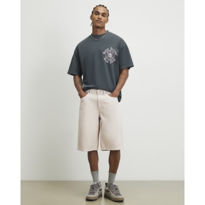 Grey Cotton Saint Antoine Crest T-Shirt