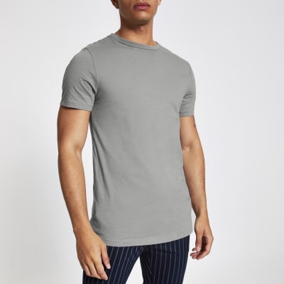 grey longline t shirt