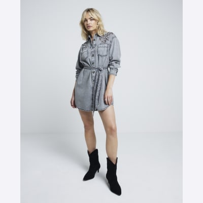 Denim shirt dress fashion river island