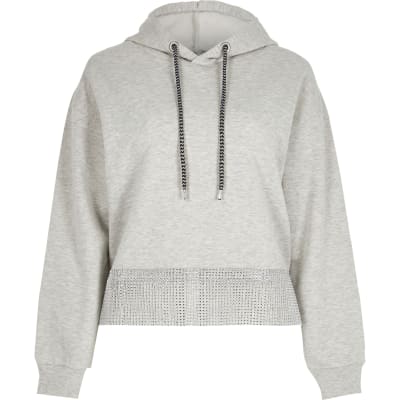 river island grey hoodie