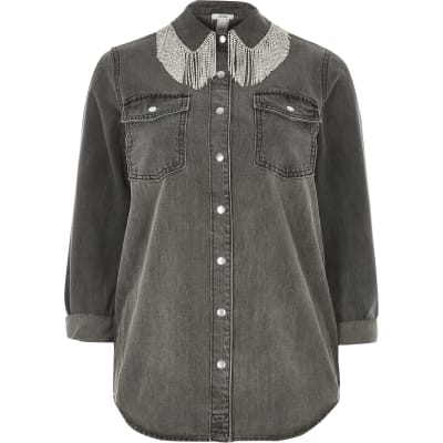 diamante jeans river island