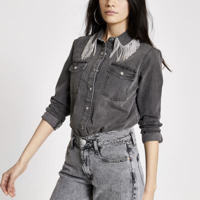 diamante jeans river island