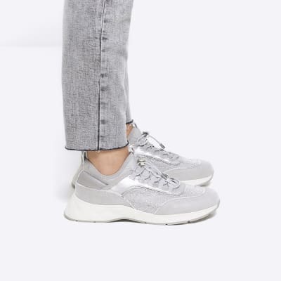 River island grey on sale plimsolls