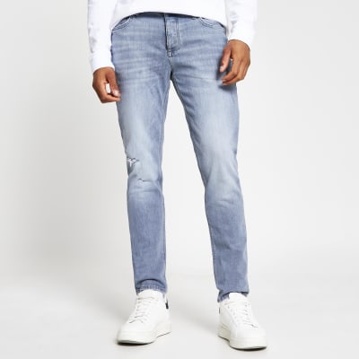 Grey Dylan slim fit jeans | River Island