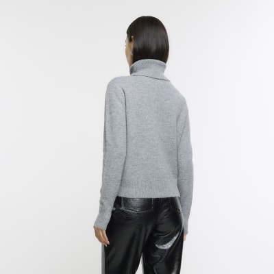 Grey jumper hotsell river island