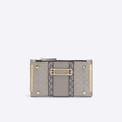 River island grey purse online