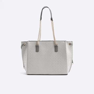 Grey and white clearance handbag