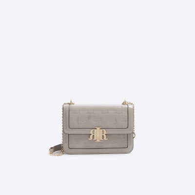 Ri embossed best sale underarm satchel bag