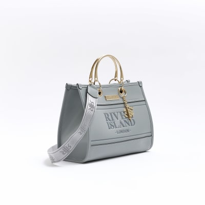 Grey embossed RI tote bag