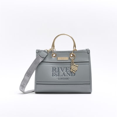 Grey embossed RI tote bag