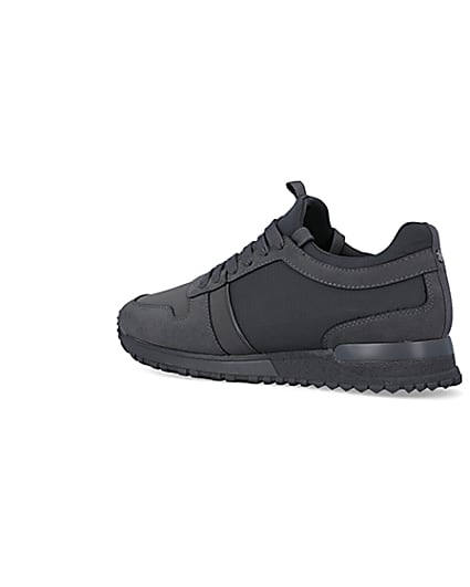 360 degree animation of product Grey embossed runner trainers frame-5