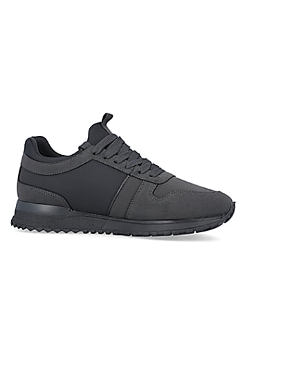 360 degree animation of product Grey embossed runner trainers frame-16