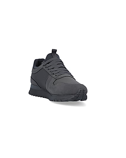 360 degree animation of product Grey embossed runner trainers frame-19