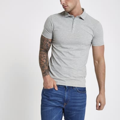 muscle fit polo t shirts