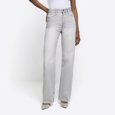 Faded high best sale waisted jeans