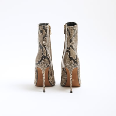 River Island Snakeskin Look Boots River Island Snakeskin Print
