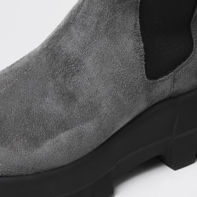 chunky grey boots