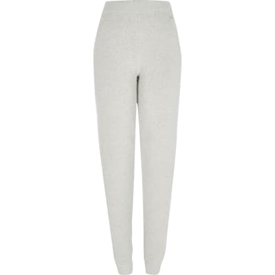 grey fluffy joggers