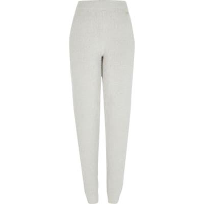 black fluffy joggers