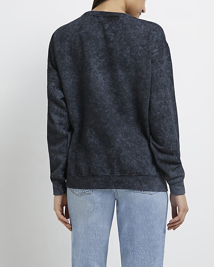 Grey graphic oversized sweatshirt