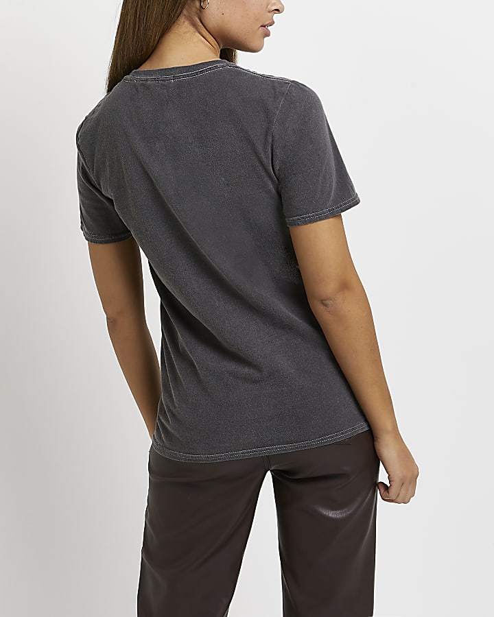 Grey graphic oversized t-shirt
