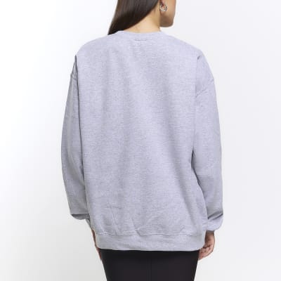 Grey graphic sweatshirt | River Island