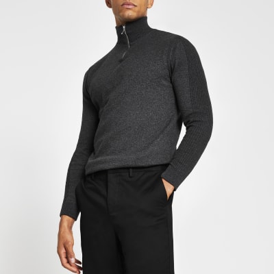 roll neck zip jumper