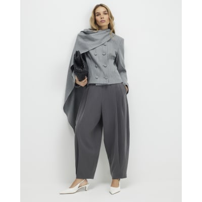 Grey Hareem Leg Trousers