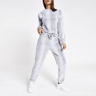 river island velour tracksuit