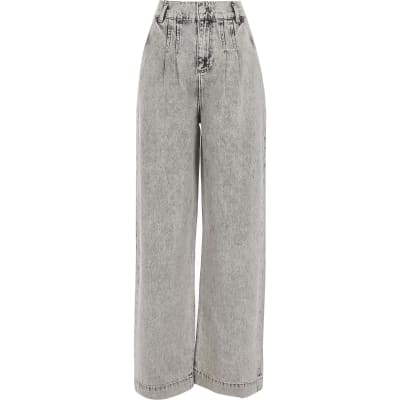 grey wide jeans