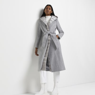 Womens Grey Coats & Jackets River Island