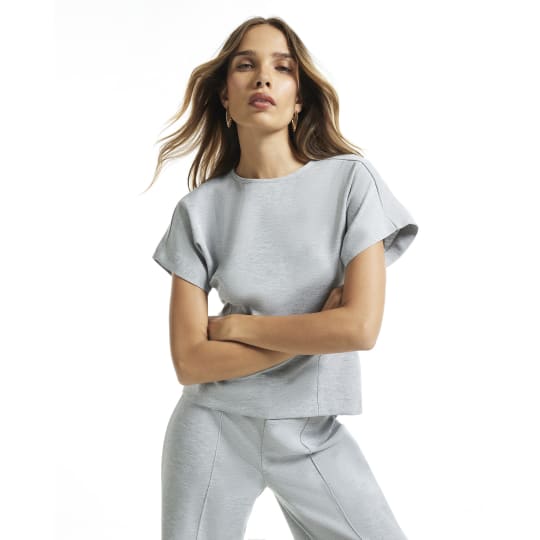 River Island Grey Interlock Top
