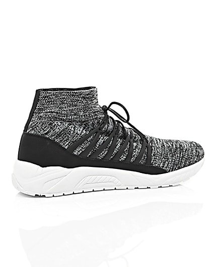 360 degree animation of product Grey knitted sports trainers frame-11