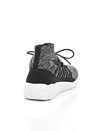 360 degree animation of product Grey knitted sports trainers frame-14