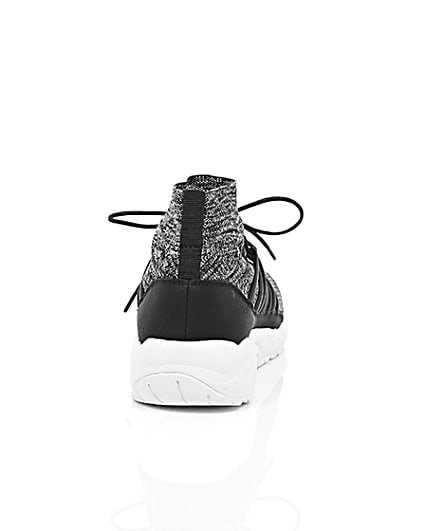 360 degree animation of product Grey knitted sports trainers frame-15