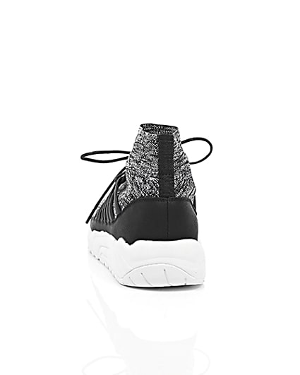 360 degree animation of product Grey knitted sports trainers frame-16