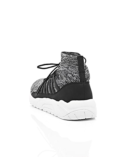 360 degree animation of product Grey knitted sports trainers frame-17