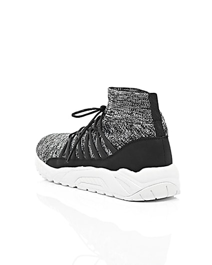 360 degree animation of product Grey knitted sports trainers frame-18